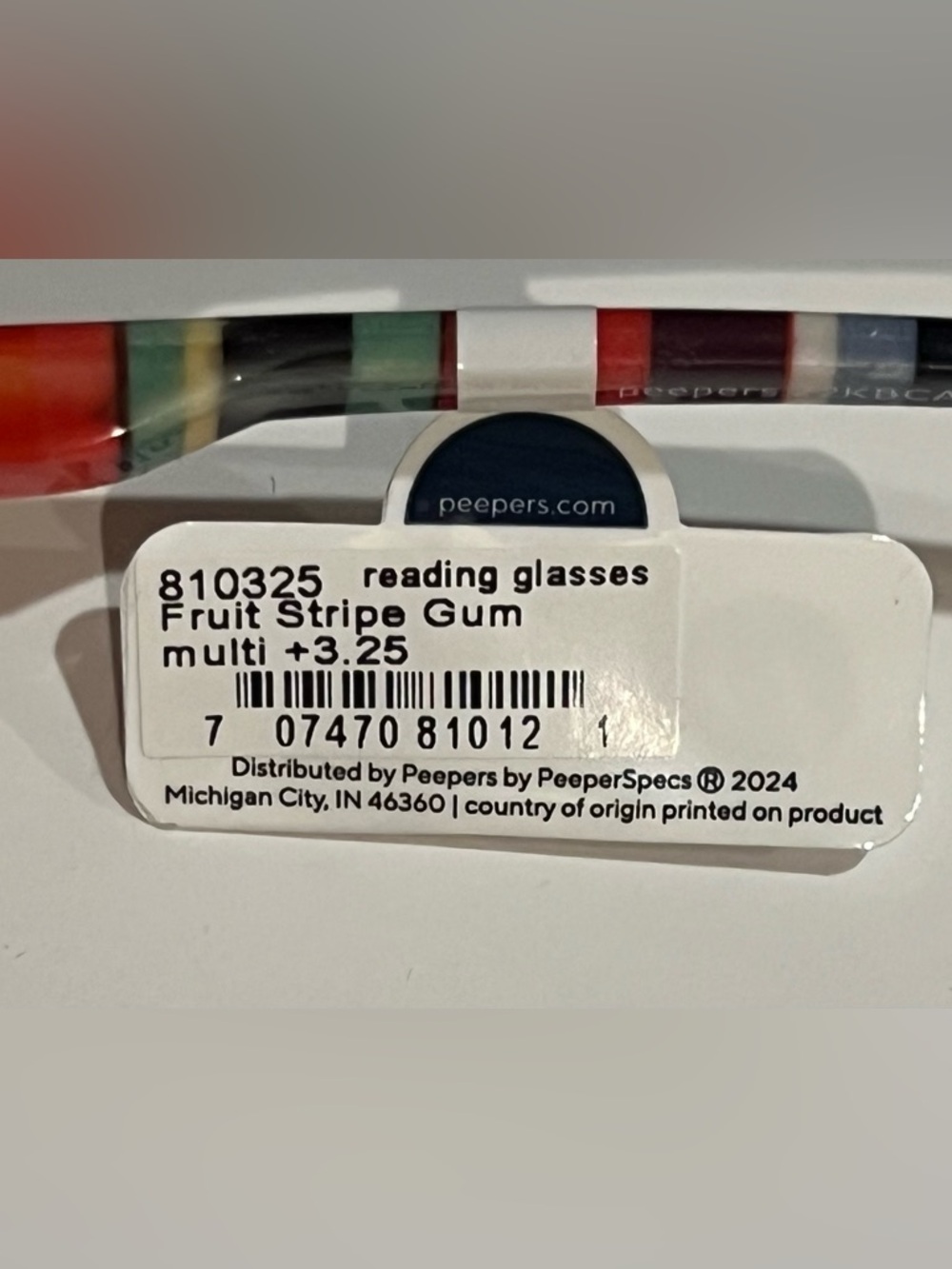 Peepers +3.25 Readers Fruit Stripe Gum Colorful Optical Quality NWT - Picture 11 of 13